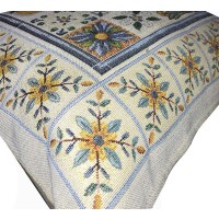 Cuscino arredo gobelin fiore limoni maiolica 42x42 Kari