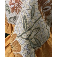 Tovaglia copritavola gobelin riccio lux moderna Flower 12 posti