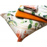 Completo letto matrimoniale lenzuola puro cotone estivo fiori MILTONIA
