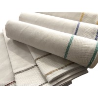 Set strofinacci da ricamaere canovacci 6 pezzi puro cotone bianco grandi