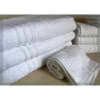 Tris asciugamani spugna bianco hotel b&b eco line PCTEX2025