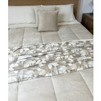 Trapunta invernale Flannel pile matrimoniale tinta unita 2 piazze PUFF