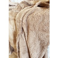 Plaid in pile con pelliccia matrimoniale tinta unita coperta IL FILO