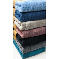 Accappatoio in spugna tinta unita puro cotone alta densità Fiocco