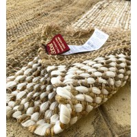 Tappeto in juta rettangolare fatto a mano etnico moderno cm.60x100