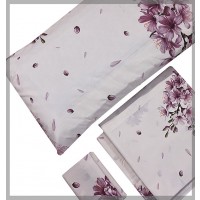 Lenzuola letto matrimoniale set maxi copriletto in puro cotone Fiorato Silene