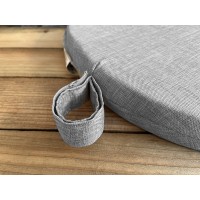 Cuscini per sedie rotondi tinta unita antimacchia effetto lino Kiki