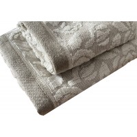 Set asciugamani spugna 1+1 operato Nausica