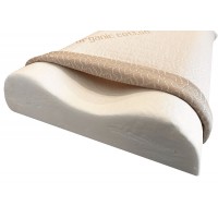 Guanciale in memory anallergico cervicale doppia onda con cotone organico
