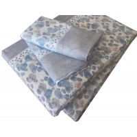Completo letto flanella matrimoniale BNC26 PETALI caldo