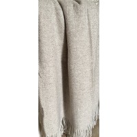 Plaid in pile con frange coperta arredo elegante caldo liscio Norma