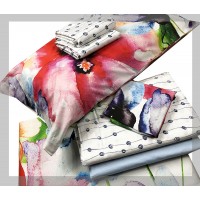 Set completo lenzuola letto matrimoniale + copriletto 100% cotone digitale Cerchi