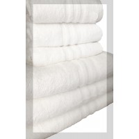 Set asciugamani 1+1  Bianco viso salvietta asciugamano b&b parrucchiera spa 
