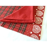 Set americano tovaglietta + tovagliolo natalizio Tartan Saceda