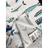 Strofinacci cucina cotone stampa marinara pesci Lagoon moderni