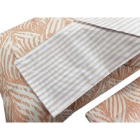 Completo lenzuola letto matrimoniale maxi copriletto in puro cotone Tilla