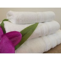 Asciugamani tris spugna bianco da hotel spa b&b DTX 