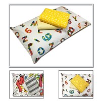 Completo letto singolo in puro cotone colorato stampa federa digitale colorato 23 Happidea MUSIC