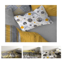 Completo lenzuola matrimoniale puro cotone Happidea Modern