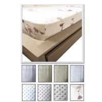 Lenzuolo sotto con angoli matrimoniale puro cotone  fantasia HPD Made in Italy