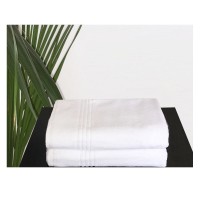 Telo doccia bianco hotel asciugamano b&b spa 100% cotone 100x150 3righe PCTEX