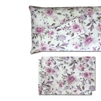Completo letto piazza e mezza BIANCALUNA puro cotone  lenzuola fiorato fiori moderno cameretta MYRAI