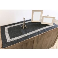 Striscia runner arredo strass nero kp0606