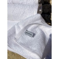 Tris asciugamani hotel bianco spugna di puro cotone lavanderie TRC