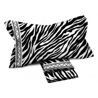 Lenzuola completo letto matrimoniale zebrato puro cotone