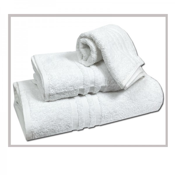 Tris asciugamani spugna hotel set tre pezzi bianco forniture alberghiere  B&B NZGNEW :: Easy Home Store