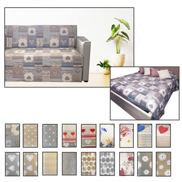 Copritutto telo arredo matrimoniale shabby fantasia copriletto foulard  multiuso cotone :: Easy Home Store