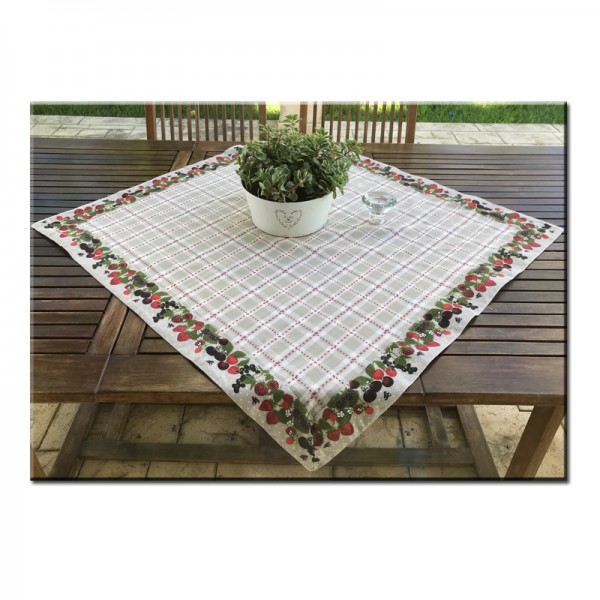 Tovaglietta quadrata centrotavola Sophie Maison Fruit country 85 x 85 cm ::  Easy Home Store