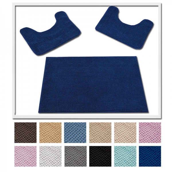 Tris tappeto bagno morbido tipo ikea colorato 3 pezzi :: Easy Home Store