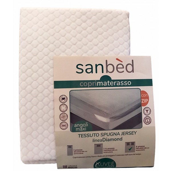 Coprimaterasso fodera con zip in spugna elasticizzata SANBED :: Easy Home  Store