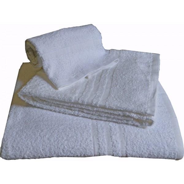 Bianca Set asciugamani spugna bianco hotel b&b SPA completo tre asciugamani bagno HOTEL 